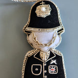 Christmas Decoration UK Royal Guard - Tree Decoration - Quilted Police Christmas Ornament -  Personalized Stocking Stuffer - Animal Ornament